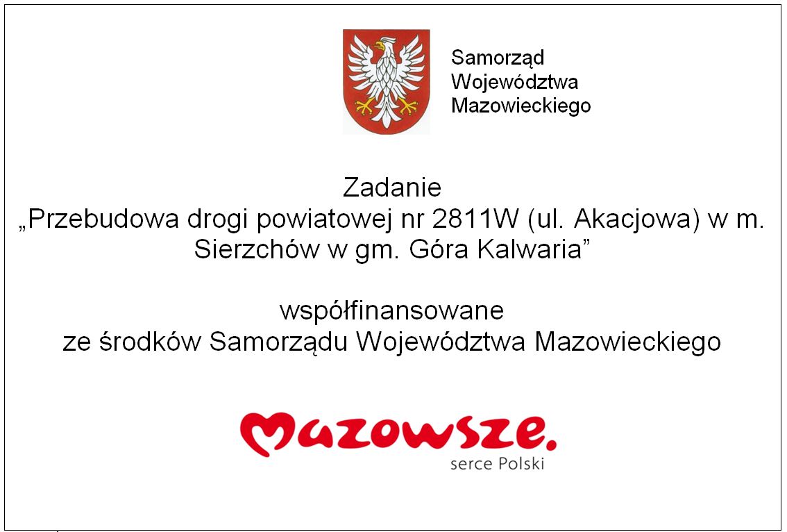 tablica informacyjna o kwocie dofinansowania