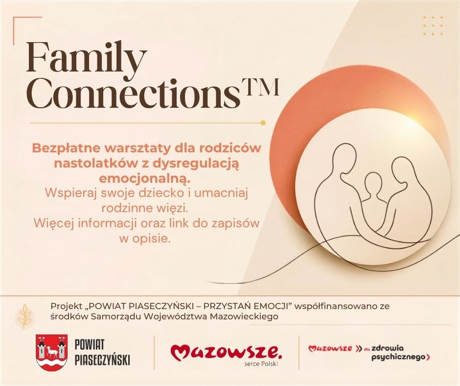 beżowa grafika, zarys rodziny, nazwa projektu i źródła finansowania