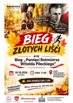 liście, biegacze, zdjęcie Pileckiego