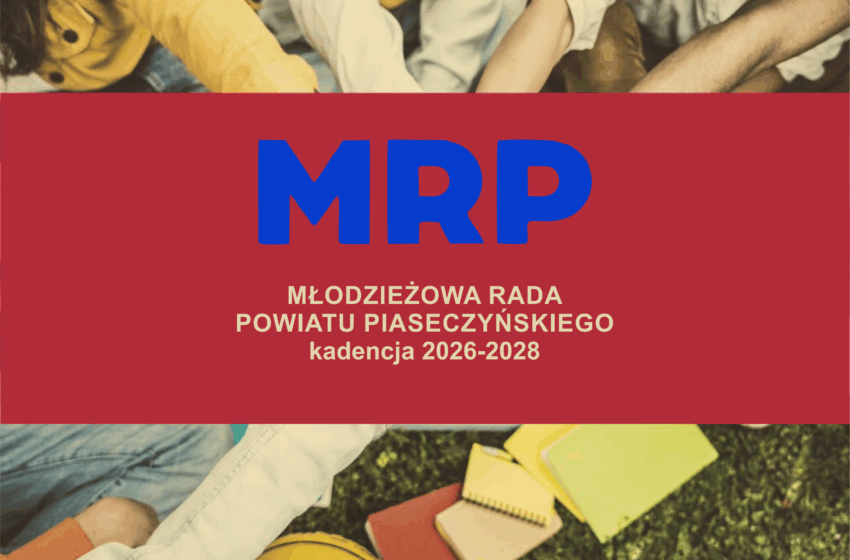 niebieskie MRP, w tle ręce młodych ludzi